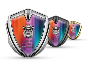 Metal Domed Emblem Minimal Style Luxury Look